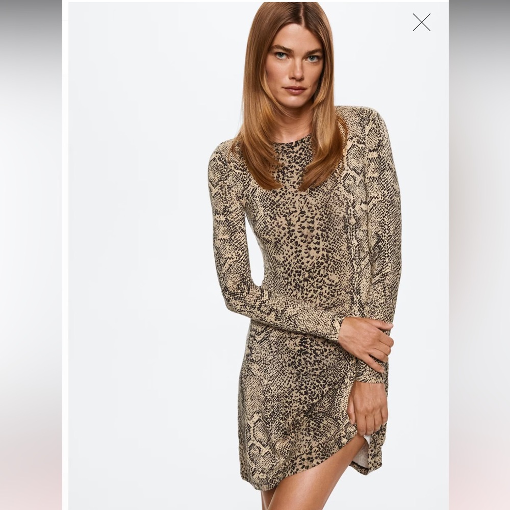 MANGO leopard print dress SIZE 4 BRAND NEW WITH TAGS